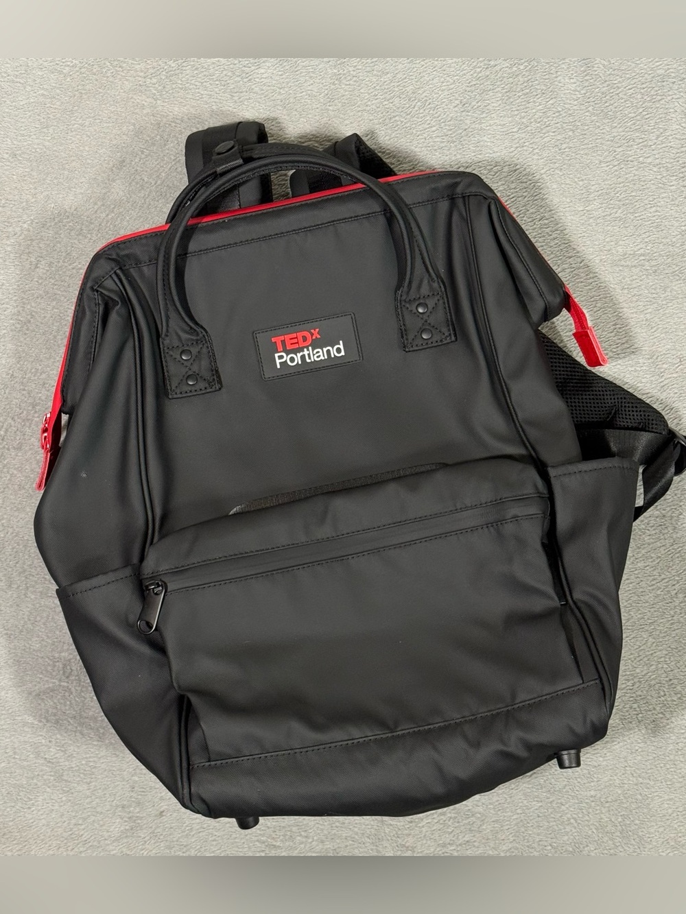 TEDx Portland Gear 2023 Limited Edition Cascade Backpack Black Red Casual Laptop